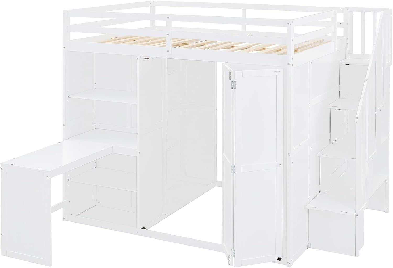 full-size-loft-bed-wood-bedframe-with-wardrobe-storage-stairs-desk-and-shelves-for-kids-teens-adults-bedroom-white