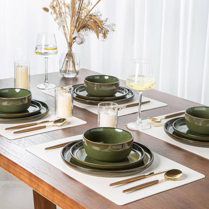 Stoneware Dinnerware Sets for 8, 24 Piece Plates and Bowls Sets7