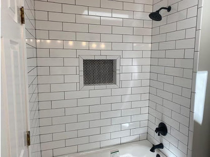 Flush Mount Ready for Tile Waterproof Leak Proof Bathroom Recessed Shower Niche Bathroom Shelf Organizer Storage for Shampoo & Toiletry Storage (16" X 20" Single Shelf)6