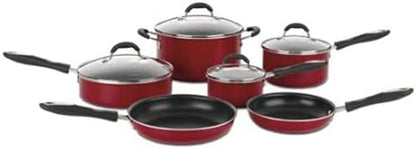 55-11R 11-Piece Set Advantage Nonstick Cookware, Red2