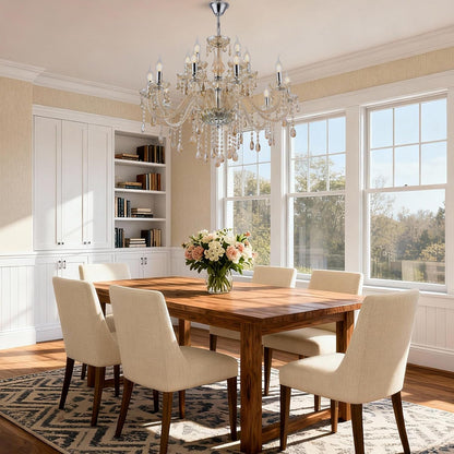 Cognac 15 Lights Large Crystal Chandeliers for Dining Room 30.7"3
