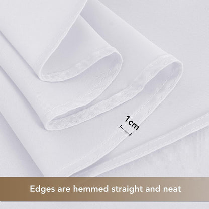 White Square Tablecloths 54X54 Inch Table Cloth, 2 Pack | for Square or round Tables, Washable Polyester Fabric Cover for Dinner, Holiday Party, Decorative Display Tables5