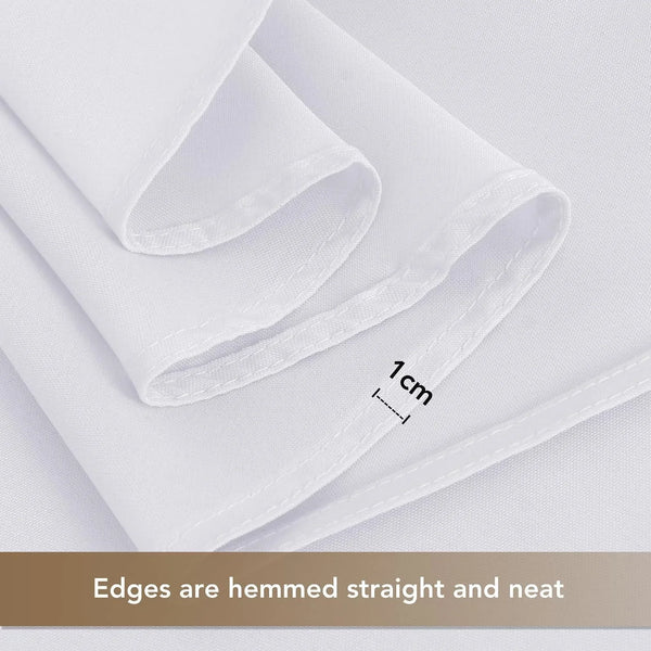 White Square Tablecloths 54X54 Inch Table Cloth, 2 Pack | for Square or round Tables, Washable Polyester Fabric Cover for Dinner, Holiday Party, Decorative Display Tables5