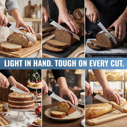 Bread Knife with Cover, 10" Serrated Knife for Sourdough Bread5