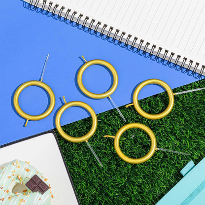 6 Pcs Gold Ring Birthday Candles Cartoon Characters Theme Cake Topper4