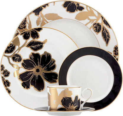 Minstrel Gold 5-Piece Place Setting, White -1