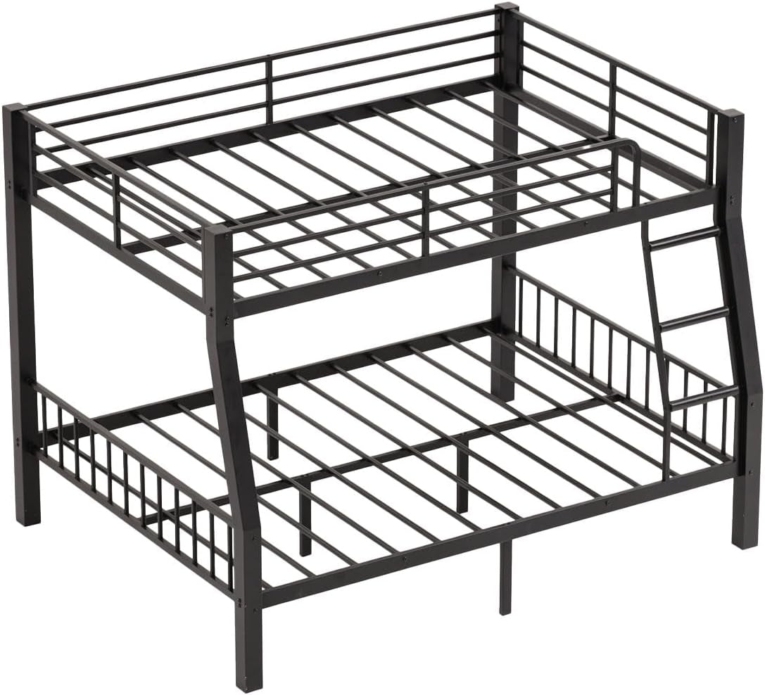 full-xl-over-queen-bunk-bed-metal-frame-with-safety-guardrails-ladder