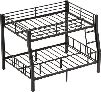 Full XL over Queen Bunk Bed, Metal Frame with Safety Guardrails & Ladder9