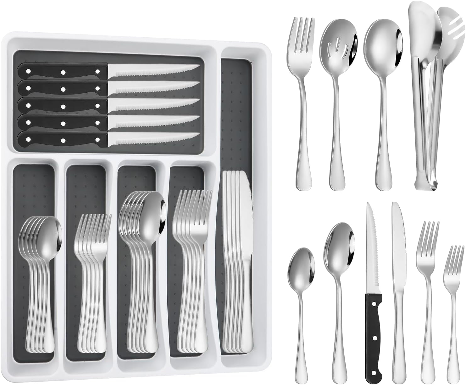 53pcs-silverware-set-for-8-with-flatware-drawer-organizer-stainless-steel-cutlery-set-with-steak-knives-include-spoons-and-forks-set-serving-utensils-mirror-polished-dishwasher-safe