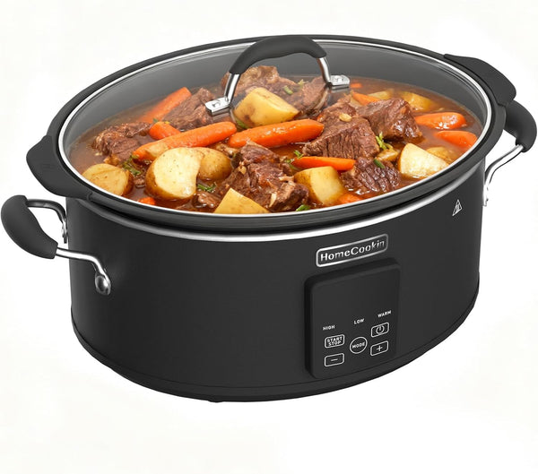 Slow Cooker, Extra Large 10 Quart Digital Programmable Slow Cookers with Timer, Dishwasher Safe Glass Lid & Crock, Kitchen Appliance for Families and Gatherings, Black1