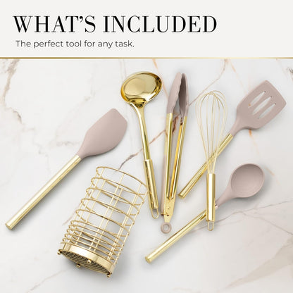 Beige & Gold Kitchen Utensils Set, 7-Piece2