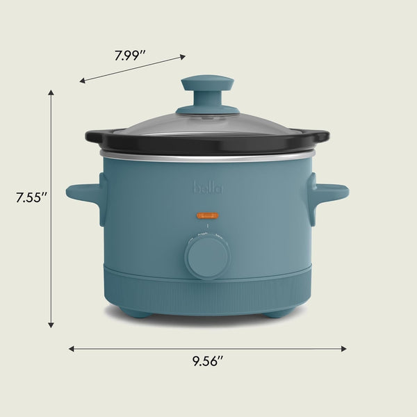1.5Qt Manual Non-Toxic Slow Cooker with 3 Heat Settings, Surf8