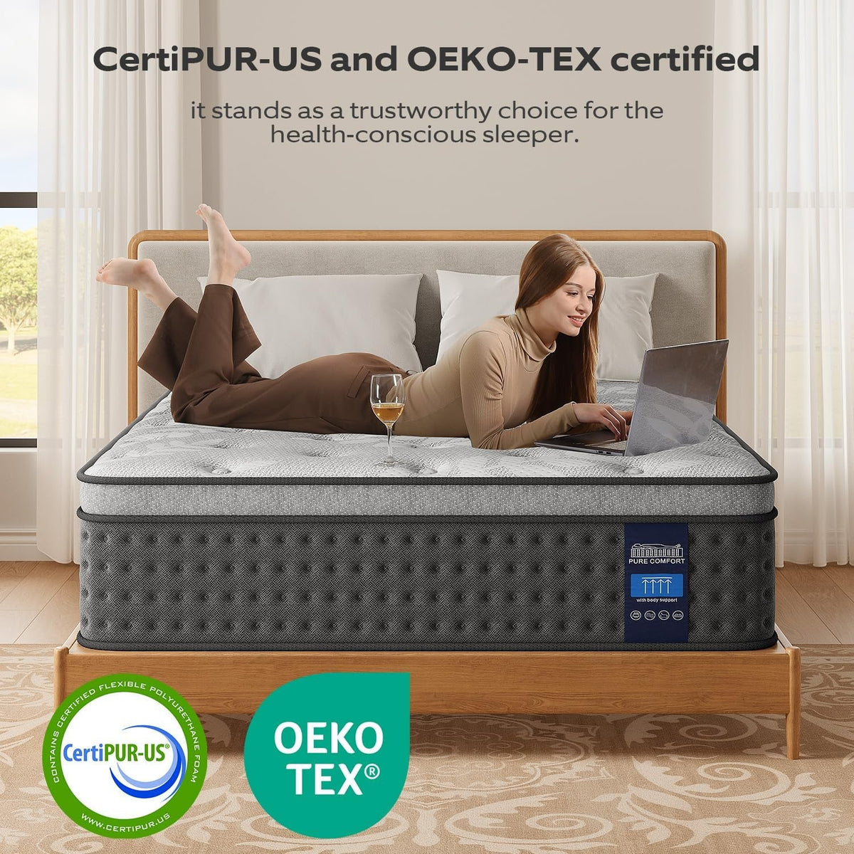queen-size-mattress-10-inch-cooling-pain-relief-hybrid-mattresses