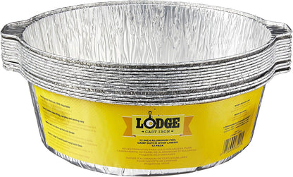 Silver 12 Inch Aluminum Foil Dutch Oven Liner, 12 Pack | 100% Recyclable Aluminum Foil Dutch Oven Liners for Easy Camp Cooking Cleanup, for 10 & 12 Inch Cast Iron Dutch Ovens1