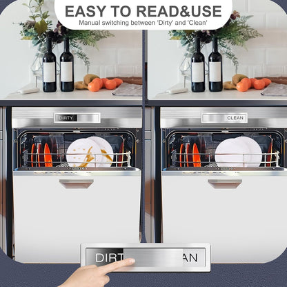 Dishwasher Clean Dirty Sign, Clean Dirty Magnet for Dishwasher - Strong Holding, Non-Scratch, Easy to Read & Slide （7.08″ X 1.57″）5