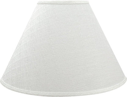Transitional Hardback Empire Shaped Spider Construction Lamp Shade, 18" Wide (7" X 18" X 12 1/2"), off White3