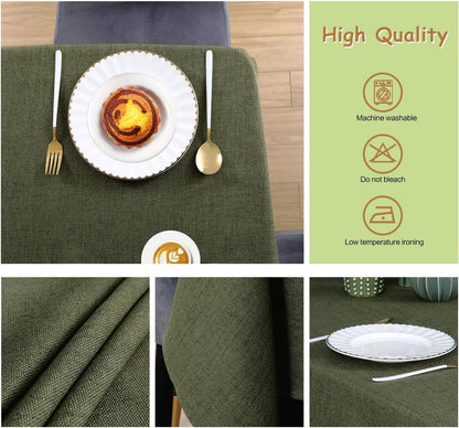 Moss Green Table Cloth Rectangle Table Cover 118"X57"5