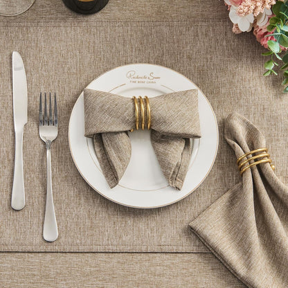 Flaxen 17X17 Polyester Linen Farmhouse Cloth Napkins Set of 82