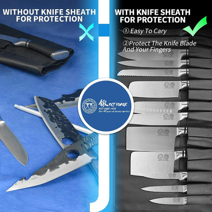 Knives Authentic since 1986,Chef Knife Professional Set with Bag,Cleaver Butcher Knife for Meat Cutting Bag6