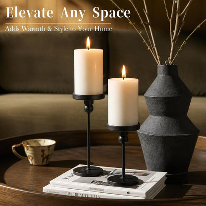 White Unscented Soy Pillar Candles, Non-Toxic 2X3 Inch Candle,27 H,6 Pack7