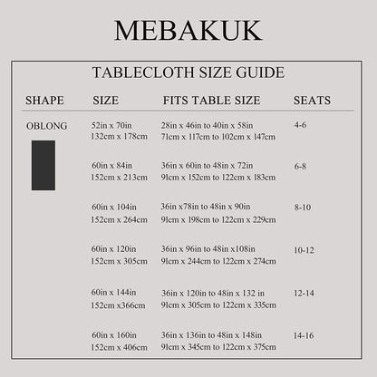 Rectangle Table Cloth Linen Farmhouse Tablecloth Waterproof Anti-Shrink Soft and Wrinkle Resistant Decorative Fabric Table Cover for Kitchen (Flaxen, 60" X 84" (6-8 Seats))6