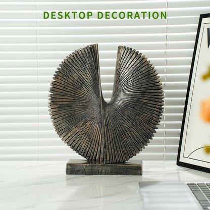 Modern Abstract round Decorative Sculpture , Dining Living Room Desk Decor,Geometric Home Decor Statues,Shelf Top Decor Aesthetics,Making It Perfect for Placing Coffee Tables or Office Shelves2
