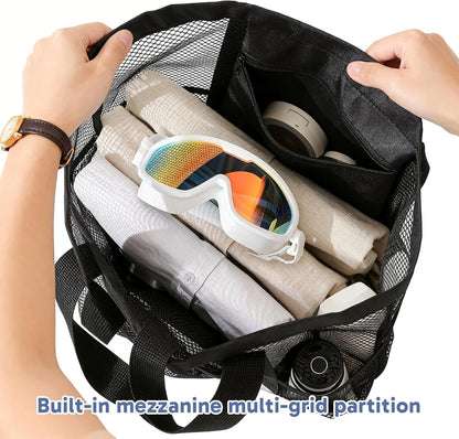 2Pcs Mesh Gym Shower Caddy, Portable Shower Bag4