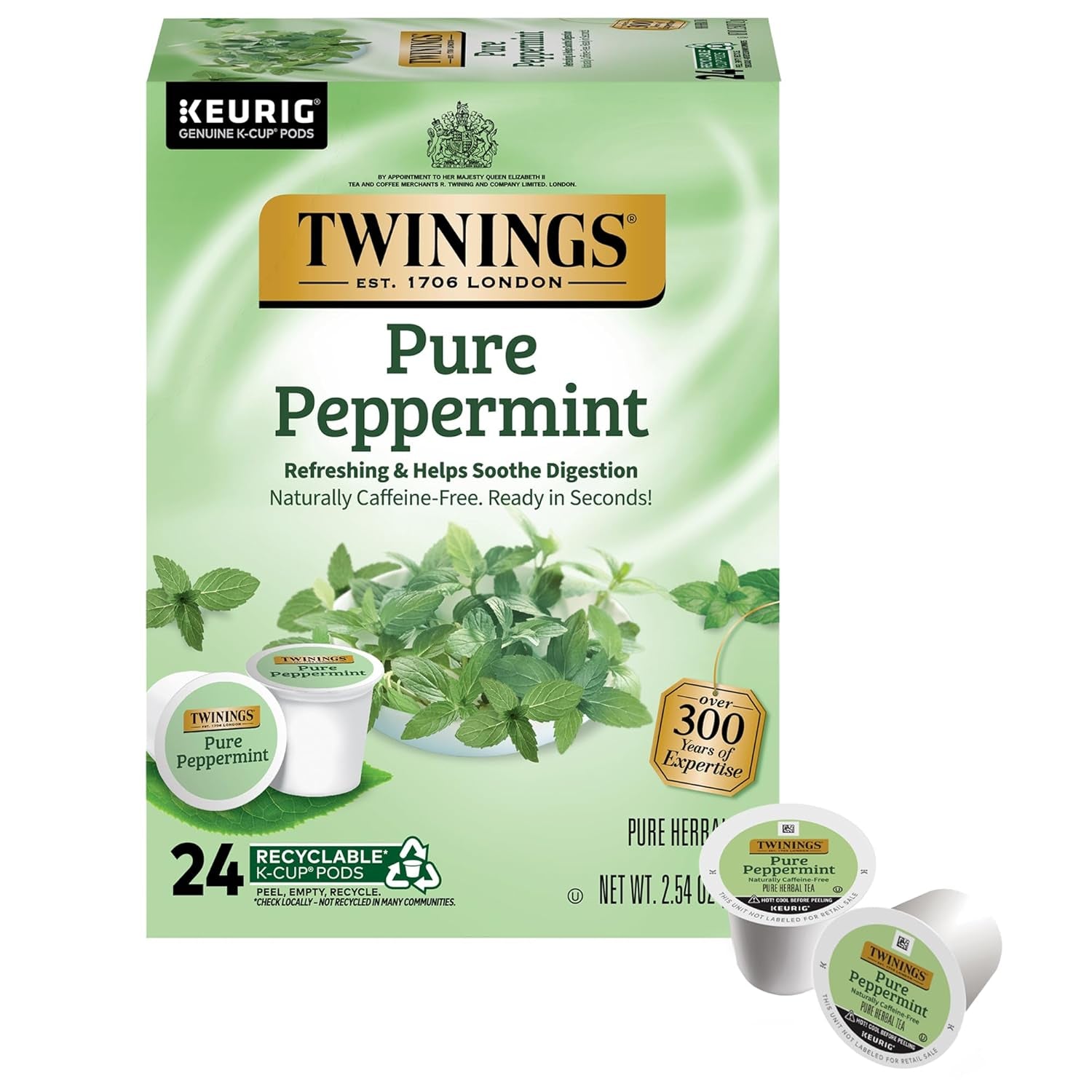 pure-peppermint-herbal-tea-k-cups-for-keurig-24-ct-box-1-pack-100-pure-peppermint-helps-soothe-digestion-naturally-caffeine-free-24-pods-for-single-serve-brewers-enjoy-hot-or-iced
