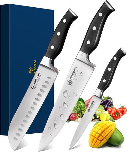 Professional Kitchen Knives, 3PC Chef Knife Set Sharp Knives for Kitchen High Carbon Stainless Steel, Japanese Cooking Knife with Gift Box1