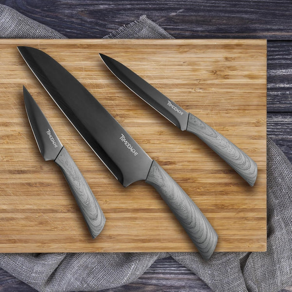 Tomodachi HMC01A612C Raintree Ash – 3 Piece Knife Set with Matching Blade Guards6