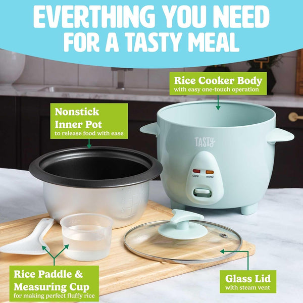 Mini Rice Cooker with Removable Nonstick Bowl and Auto Keep Warm Function, Great for Soups, Stews, Grains and Oats, 6 Cups Cooked (3 Cups Uncooked), 1.5-Quart, Aqua5