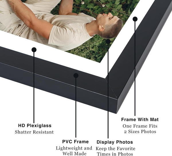 12 Packs 11X14 Picture Frames, Display 8X10 with Mat or 11X14 without Mat, Black Gallery Wall Frame Set, 11 by 14 Frames Bulk Set of 12 Collage Wall Decor Photo Frames Set for Wall, Black5