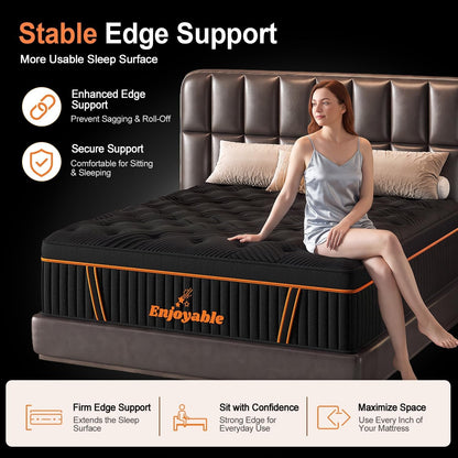 Queen Mattress 14 Inch - Hybrid Queen Size Bed in a Box with Memory Foam & Pocket Springs, Medium Firm Cool Sleep Mattress with Zoned Support, Motion Isolation, Certipur-Us Certified, Fiberglass-Free7