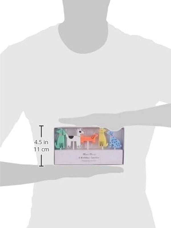Dog Candles (Pack of 5), Bright & Colorful Dog-Shaped Candles3