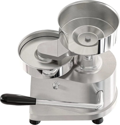 Burger Press Patty Maker for 5” Hamburgers, Stainless-Steel Manual Forming Machine for Personal and Commercial Foods, Heavy Duty Processor, Includes Pattie Papers (CHM-5), Silver5