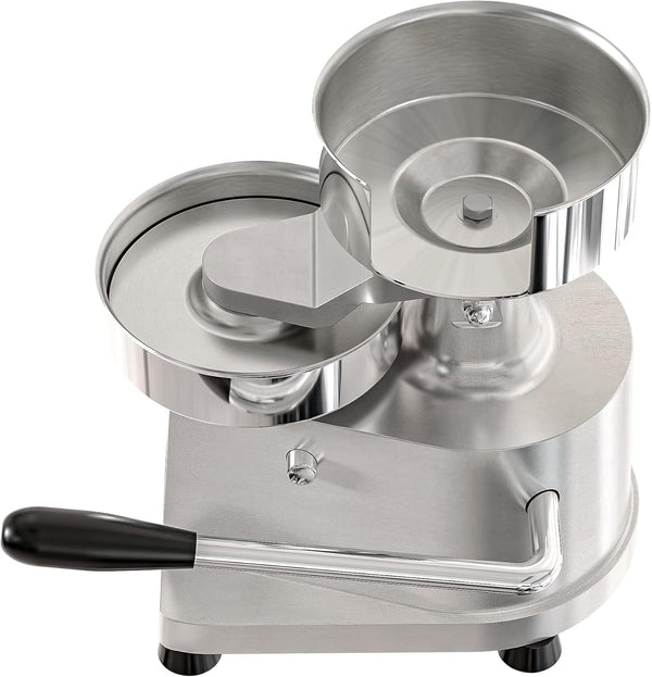 Burger Press Patty Maker for 5” Hamburgers, Stainless-Steel Manual Forming Machine for Personal and Commercial Foods, Heavy Duty Processor, Includes Pattie Papers (CHM-5), Silver5