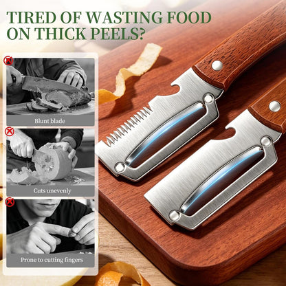2 PCS Multifunctional Vegetable Peeler for Kitchen, 4-In-1 Peeler Shredder4