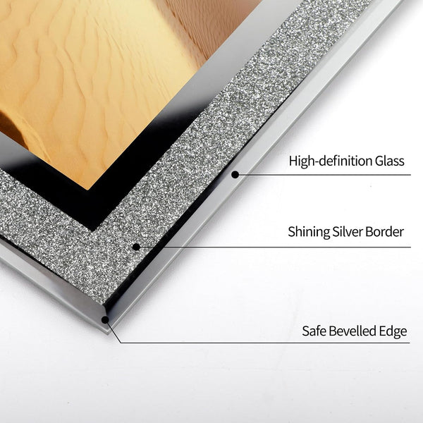 12 Pack 5X7 Picture Frame, Sparkle Glass Photo Frames 5 by 7 for Tabletop, Horizontally or Vertically4
