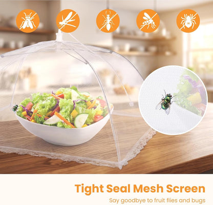 Food Covers for outside - 2 Extra Large (40 X 25 In) & 6 Large (17 X 17 In) Food Tents/Food Covers for Outdoors Mesh Screen, Picnic Pool Party Supplies, Pop-Up and Collapsible4
