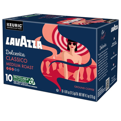 Lavazza Dolcevita Classico, Single-Serve Keurig K-Cup Pods, Medium Roast Coffee, 60-Count Box (6 Packs of 10)12