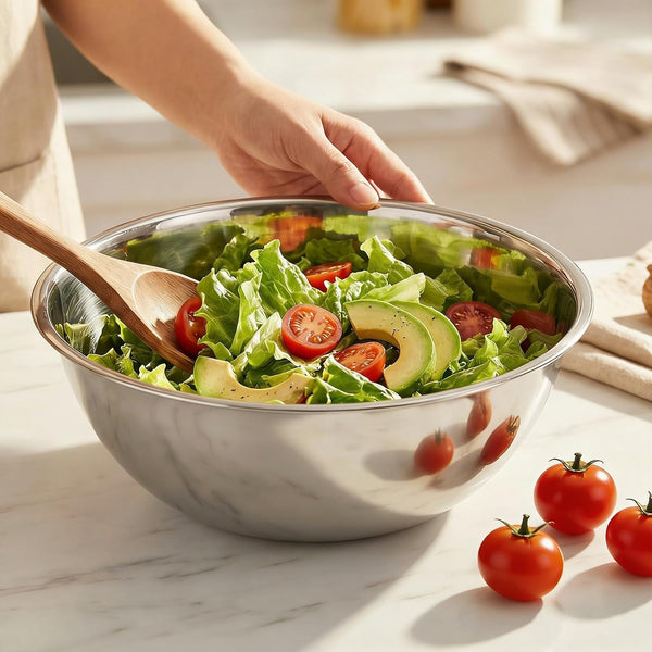 4 PCS 8 Quart Stainless Steel Mixing Bowls, 13.3 X 7.4 X 4.7 Inch Metal Mixing Bowls for Food Home Kitchen7