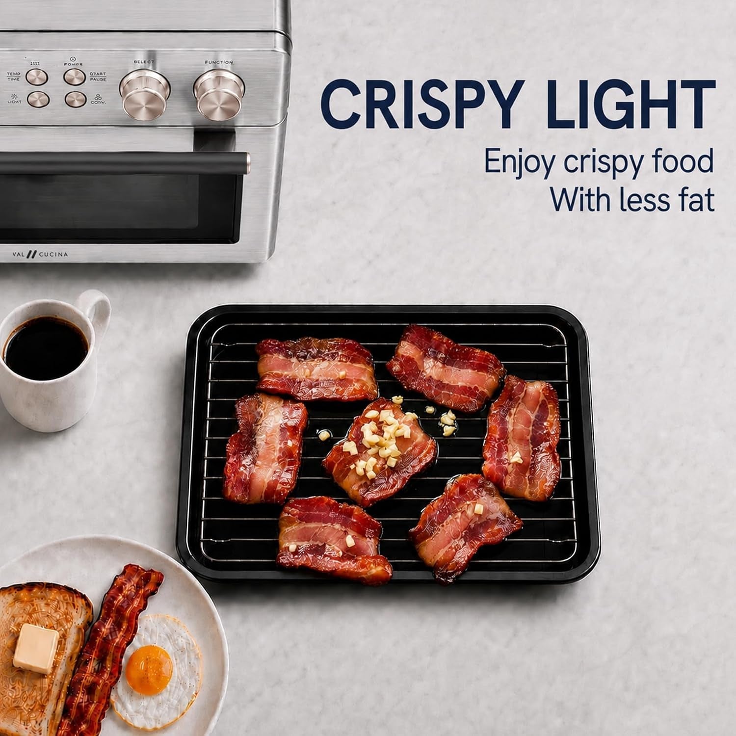 infrared-heating-26-3-qt-air-fryer-toaster-oven-large-countertop-convection-oven-10-in-1-combo-6-slice-toast-enamel-baking-pan-easy-clean-with-recipe-book-brushed-stainless-steel-finish