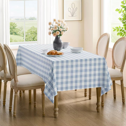 Gingham Tablecloth Rectangle Checkered Tablecloth Washable2