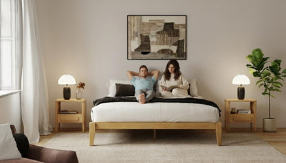 Thor Premium Solid Wood Bed Frame King, Japanese Joinery Bed Frame with Wood Slat Support, Platform Bed, No Box Spring Needed, Easy Assembly, Minimalist & Modern Style (Light Oak)9