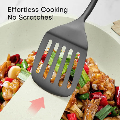 Kitchen Utensil Set 9-Piece Stainless Steel 304 Polished Mirror Finish Cooking Spoons, Slotted Spoon, Turner, Spatula, Pasta Spoon– Dishwasher Safe, Rust-Resistant3