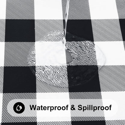 36"-44" Picnic Table Cloth, Flannel Backed Vinyl Fitted Tablecloths4