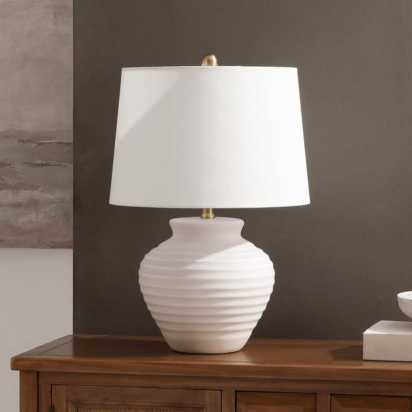 SAFAVIEH Lighting Ledger 22.5" Table Lamp, Bone TBL4352B2