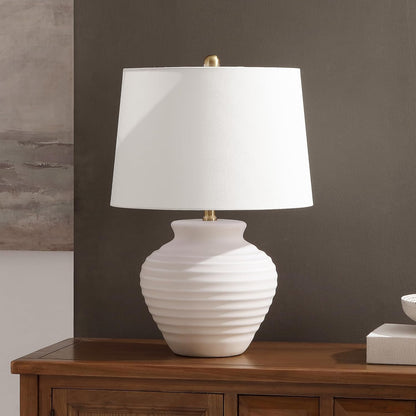 SAFAVIEH Lighting Ledger 22.5" Table Lamp, Bone TBL4352B2