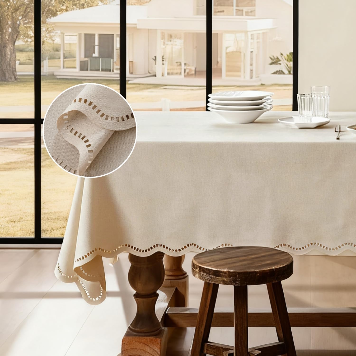 beige-rectangle-tablecloth-scalloped-cutouts-waterproof-table-cover-55x84