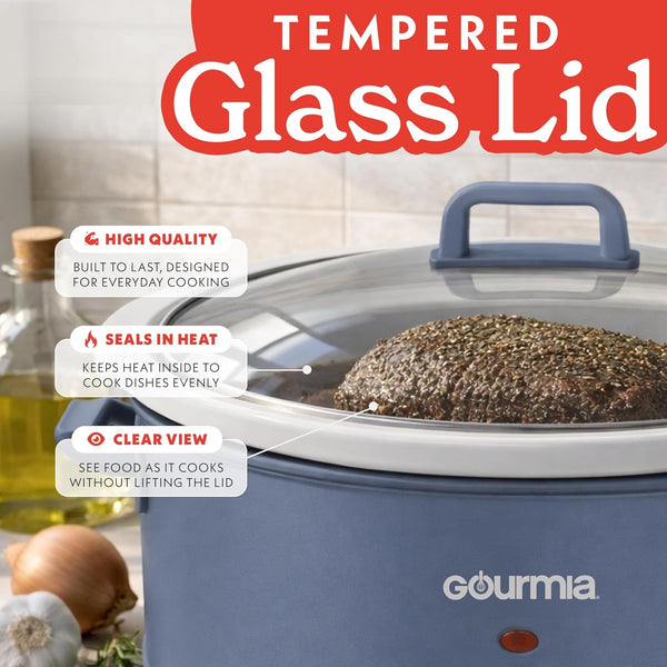 Slow Cooker - 7 Quart Removable Ceramic Pot, Manual Controls with 3 Temperature Settings, Dishwasher Safe Crock and Glass Lid, Lavender6